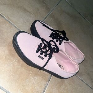 Vans Light Pink Sneakers with Black Accents